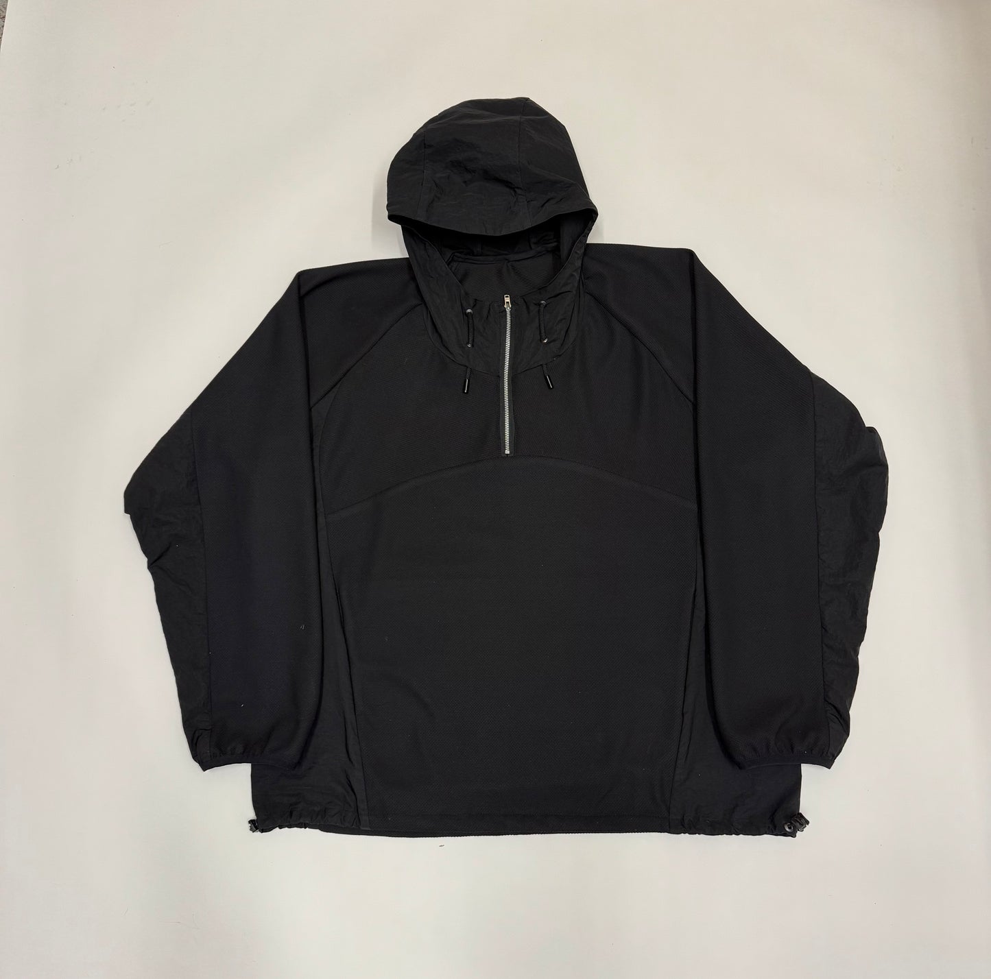 Dual Weave Mesh Pullover - Black